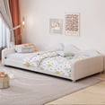 thumbnail image 5 of LEGAHOME Twin Size Upholstered Daybed, Modern Sherpa Fabric Sofa Bed with Cloud-Shaped Backrest and Heavy Duty Wooden Slats, Daybed Frame No Box Spring Needed, White, 5 of 10