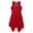 Red, variant on IEFIEL Girls Spandex Mesh Backless Ballet Dance Leotard Dress Asymmetrical Hem Modern Lyrical Dance Costume