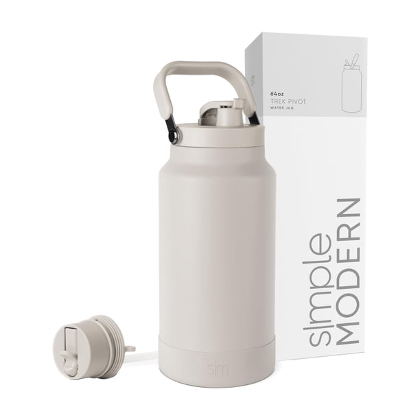 Botella de agua Simple Modern Trek Pivot de acero inoxidable de 1,9 L