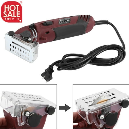 

Dealovy Electric Mini L-Aser Circular Saw Hand Held Grinder Cutting Tool Kit W/ 3 Blades Clearance