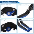 thumbnail image 4 of Palancas de freno y embrague cortas/largas Unique Bargains para YAMAHA MT-03 18-22, palanca de freno ajustable en 6 posiciones, aleación de aluminio, mango negro con extremo azul, 4 of 7