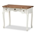 thumbnail image 6 of Baxton Studio Sophie Classic Traditional French Country White and Brown Finished Small 3-Drawer Wood Console Table, 6 of 9
