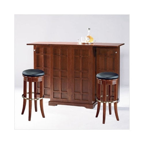 Home Styles Steamer Folding Bar Set in Cherry