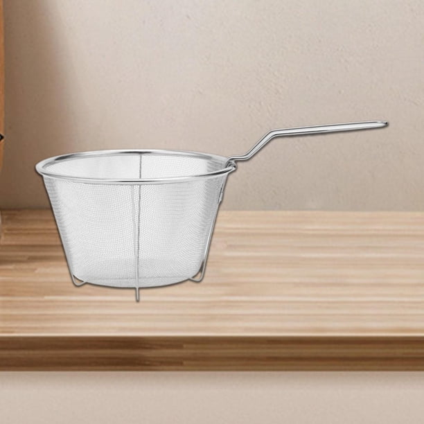 Cesta para freír Soledad Cesta redonda portátil de malla para patatas fritas 18 cm