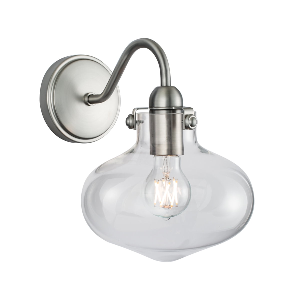 Norwell Lighting 8261-Cl Clara 1 Light 8-1/4' Wide Bathroom Sconce - Nickel