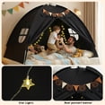 thumbnail image 4 of YEERSWAG Full Bed Tent with Star Lights & Flags, Breathable Portable Playhouse for Indoor Bedroom, Birthday Gift, Beige/Pink/Black, 4 of 10