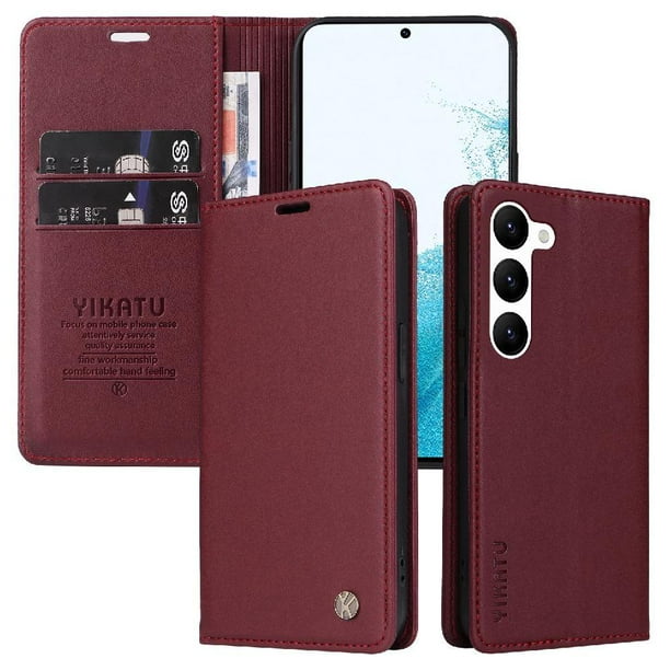 Funda para Samsung Galaxy S23 Plus Estuche de Cuero PU Tipo Cartera con Ranuras para Tarjetas y Cierre Magnético