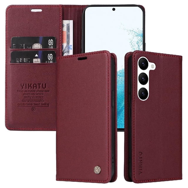 Funda para Samsung Galaxy S23 Estuche de Cuero PU Tipo Cartera con Ranuras para Tarjetas y Cierre Magnético