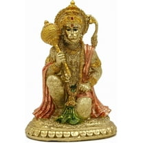 alikiki Hindu Ramayana Hanuman Statue- 6.1" H Indian God Statue Hinduism Devotee Lord Rama Shrine Altar Decor India Home Office Temple Mandir Pooja Items