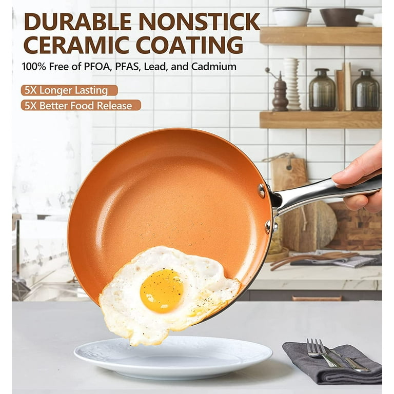 MICHELANGELO Pots and Pans Set 12 Pieces, Nonstick Copper Cookware Set with  Ceramic Interior, Essential Copper Pots and Pans Set Nonstick, Ceramic  Cookware Set 12 Piece with Spatula & Spoon 