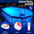 thumbnail image 3 of Floating Pool Lights,5000mAh Rechargeable Pool Lights With Remote,Pool Light that Float IP68 Waterproof, Color Changing Swimming Pool Lighting,Pool Floating Light for Inground Ground Pools-2PCs, 3 of 9