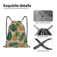 thumbnail image 4 of Xecao Pineapples Palm Leaves Pattern Sports Drawstring Backpack - String Swim Gym Bag with Wet Proof Pocket for Women&Men-Small, 4 of 6