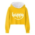 thumbnail image 4 of HNMKIU Girls Hoodies Long Sleeve Letter Graphic Cropped Pullover Solid Color Cute Casual Top for Teen Z06_Yellow,13-14 Years, 4 of 4