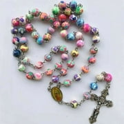 TIANTUTUTEC Pearl Rosary Beads Necklace Catholic Rosary Beads Hot Sale For Gift New Color