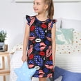 thumbnail image 4 of Fotbe American With Lips Vestido de Dormir para Niñas de 3 a 10 Años, Mangas Cortas, Estilo Princesa, Pijama Camisón con Mangas Voladas-XX-Large, 4 of 6