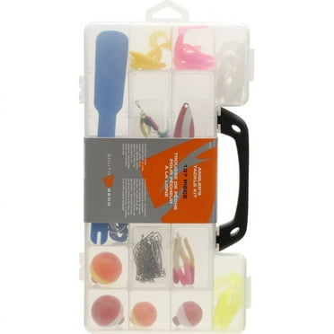 South Bend 137 Piece Deluxe Fishing Tackle Kit, Medium, Clear