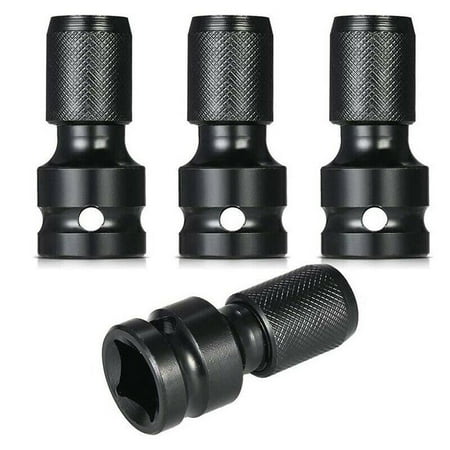 

YEDYLY 4Pcs Impact Adaptor 1/2 Square Drive to 1/4 Hex Shank Socket Adapter Relea D4Y2
