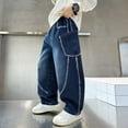 thumbnail image 4 of CAIXIA Boys Pants,Boys Jeans For Toddlers And Kids Straight Loose Fit Casual Denim Pants Comfortable Durable Stretchable Trendy Outfit For Spring And Fall,14-16 Years, 4 of 4