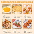 thumbnail image 4 of AMZYYDS sarten Antiadherente para huevos,sartens 4 huevos con Tapa de Vidrio,sart&eacute;n para huevoS,sarten para huevo de cuatro agujeros,sartens antiadherente para huevo(negro 4 agujeros), 4 of 7