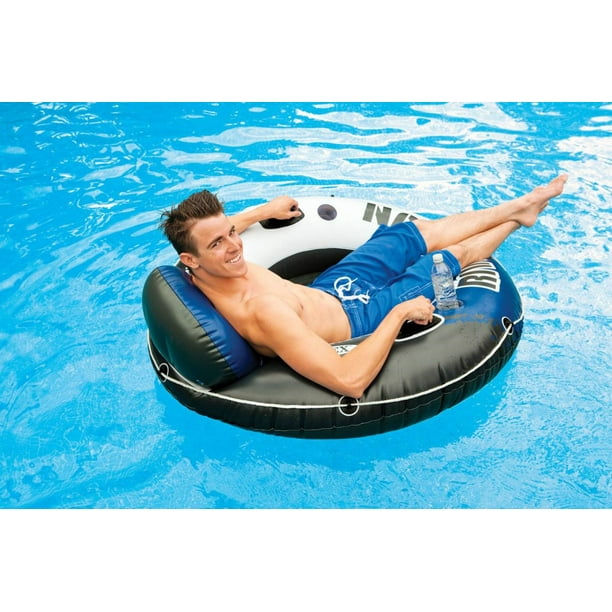 Intex River Run Inflatable Floating Water Tube Raft for Lake/Pool/River (2 Pack)