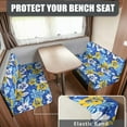thumbnail image 2 of Uorisanigo RV Dinette Cushions Covers - Stretchable Camper Cushion Cover - Washable Rv Seat Cushion Slipcovers for RV Campers Car Bench 2 Chairs Set(Tropical Yellow Hibiscus Flowers), 2 of 7