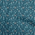 thumbnail image 1 of oneOone Velvet Teal Blue Fabric Animal Craft Projects Decor Fabric Printed By The Yard 58 Inch Wide, 1 of 5