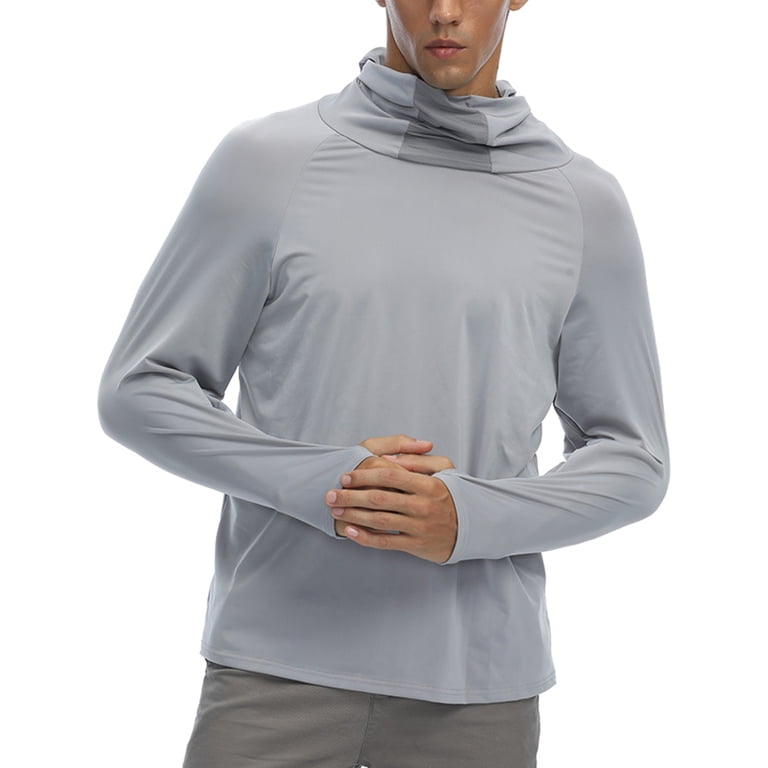 Niuer Breathable Fishing Shirts for Men UPF 50 with Gaiter Mask Sun  Protection T-Shirt Summer Quick Dry Long Sleeve Fishing Hoodies Tops -  Walmart.com