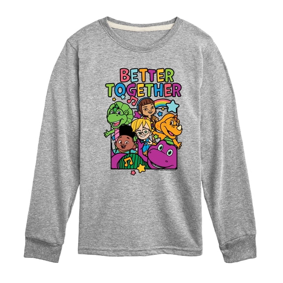 Barney - Better Together - Youth Boys Long Sleeve Graphic T-Shirt