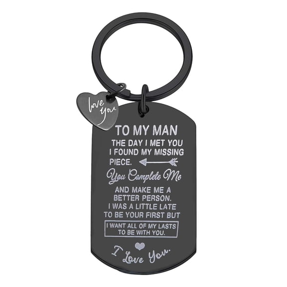 Deeceymbur TO MY MAN/WOMAN European And Valentine's Day Anniversary Gift Couple Stainless Steel Keychain