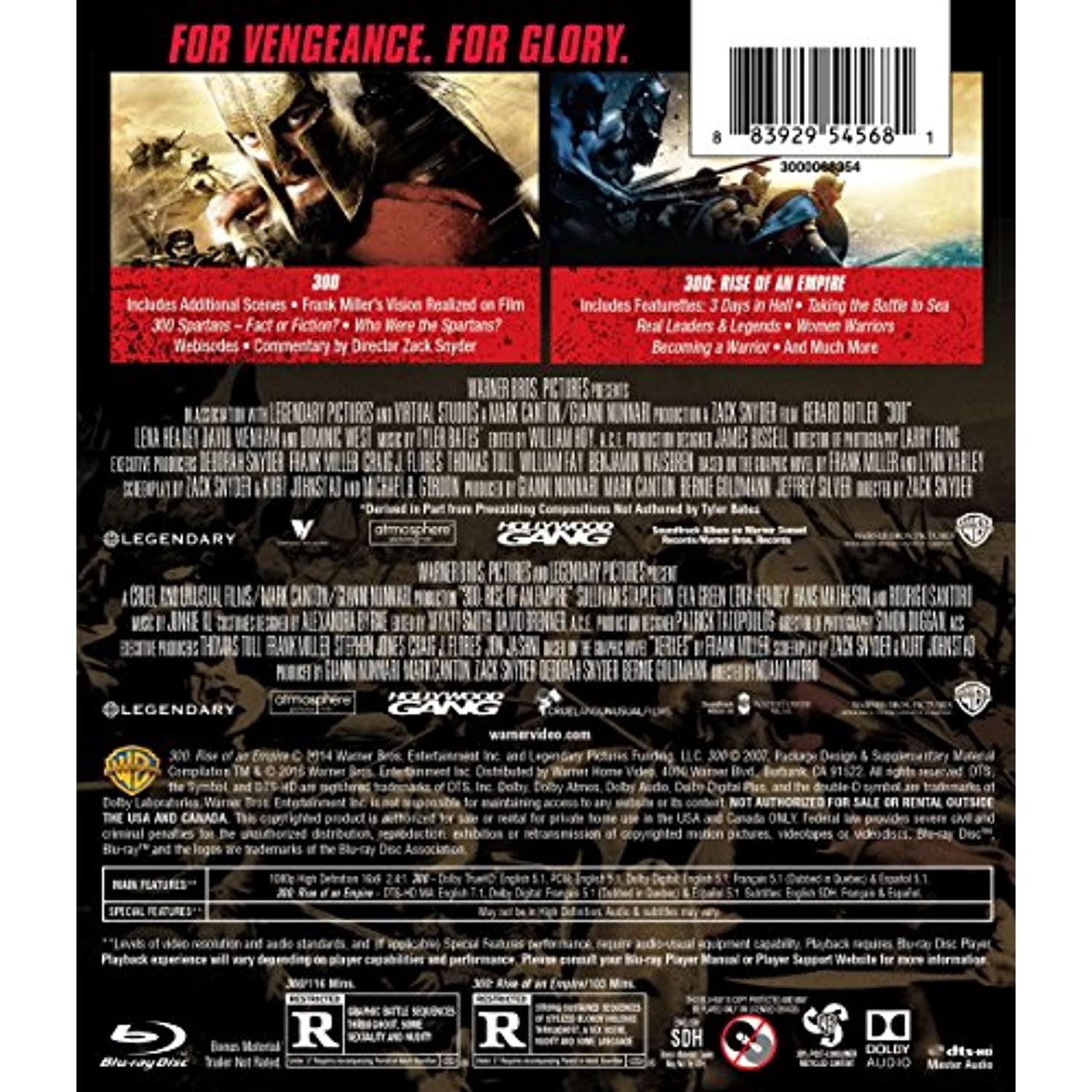 300 / 300: Rise of an Empire (DBFE) (BD) (Blu-ray Double Feature) [Blu-ray]