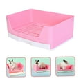 thumbnail image 3 of IBASETOY Cat Litter Basin Small Pet Toilet Plastic Potty with High Fence for Hamsters and Bunnies, 3 of 6