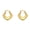 Gold B, variant on 14K Gold Plated Heart Hoop Earrings for Women, Lightweight and Hypoallergenic Earrings