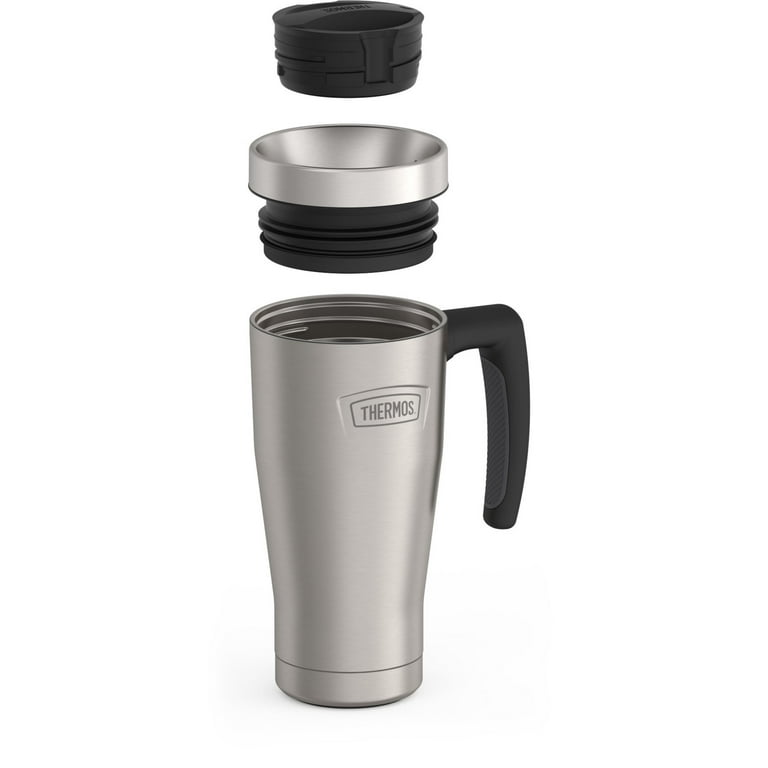 16 oz Matte Black Thermos Vacuum Insulated Flask - Keeps Hot & Cold Drinks  Fresh