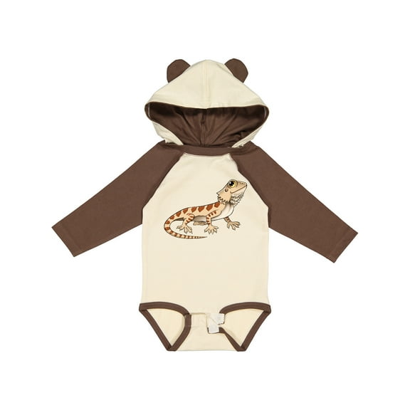Inktastic Cute Bearded Dragon Boys or Girls Long Sleeve Baby Bodysuit