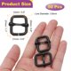 thumbnail image 2 of 50PCS Hebilla deslizante ajustable de metal 1/2" ajustador de correas de webbing para reemplazo de bolsas y mochilas negra, 2 of 7