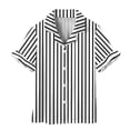 thumbnail image 5 of POIUYTR Girls 3 Piece Lounge Sets Casual Short Sleeve Button Shirts Striped Shorts and Pants Kids Loose PJs Sets, 5 of 6