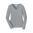 thumbnail image 5 of Port & Company Ladies Long Sleeve Fan Favorite V Neck Tee-3XL (Athletic Heather), 5 of 6