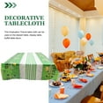 thumbnail image 2 of BRIGHTFUFU Decorative Tablecloth Green Plastic Reusable Graduation Season for Families 1Set, 2 of 7