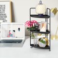 thumbnail image 4 of GHSDFBB Bathroom Organizers Countertop, 2-Tier Corner Shelf, Counter Organizers, Bathroom Storage, Makeup Cosmetic Perfume Vanity Organizers for Bathroom Washroom Kitchen Spice Rack, 4 of 7