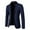 Navy, variant on Single piece suit, solid color, single breasted collar, decorative pocket suit jacket Navy