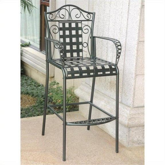Pemberly Row Patio Bar Stool in Verdi (Set of 2)