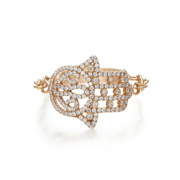 Messika 0.28Cttw Faith Diamond Ring 18K Rose Gold Size 52 US 6