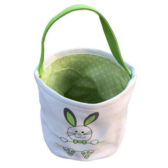 Easter Decorations Easter Basket Holiday Rabbit Bunny Printed Canvas Gift Carry Candy Bag Home Textile Storage