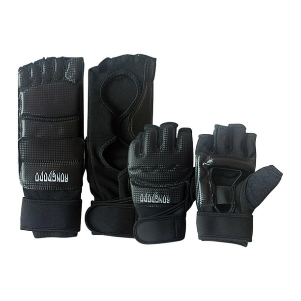 Guantes de boxeo para niños, cómodos, de medio dedo, ligeros, para entrenamiento de MMA L