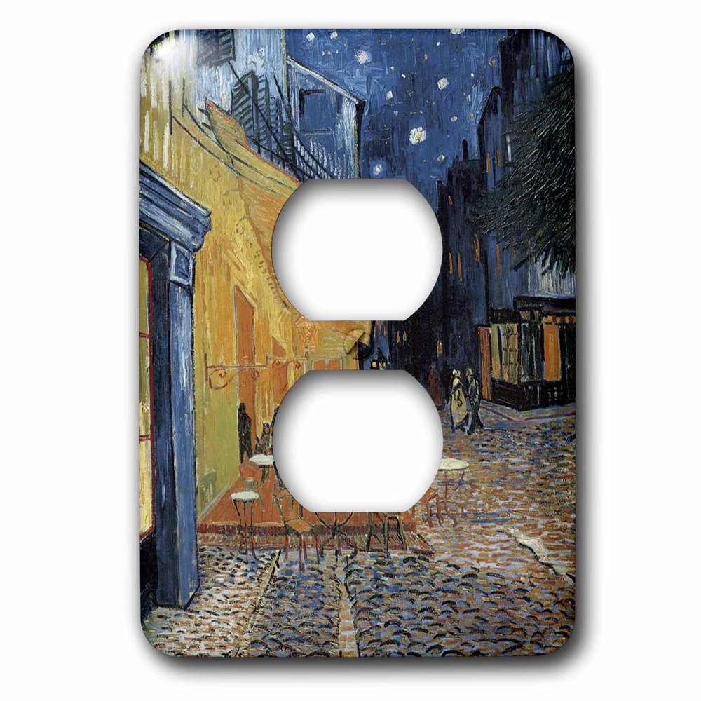 3dRose Terrace of a Caf? at Night by Vincent Van Gogh 2 Plug Outlet