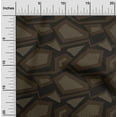 thumbnail image 2 of oneOone Cotton Silk Brown Fabric Abstract Sewing Material Print Fabric By The Yard 42 Inch Wide, 2 of 5