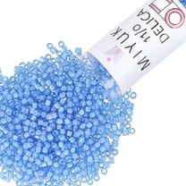 Miyuki Delica Seed Beads – Size 11/0 (1.6 mm), DB1784, White Sapphire AB, 7.2 g, Approx. 1440 Beads