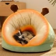 thumbnail image 4 of MADDEN Warm Small Dog Kennel Bed Breathable Dog House Cute Slippers Shaped Dog Bed Cat Sleep Bag Foldable Washable Pet House ShopWise Round, 4 of 9