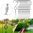 thumbnail image 3 of Travelwant 12Pcs Dual Wind Spinner Swivel Hook 360 Degree Rotating Windsock Chime Supplies Hanger Swivels Clip Hanging Hooks for Wind Spinners Supply, 3 of 7
