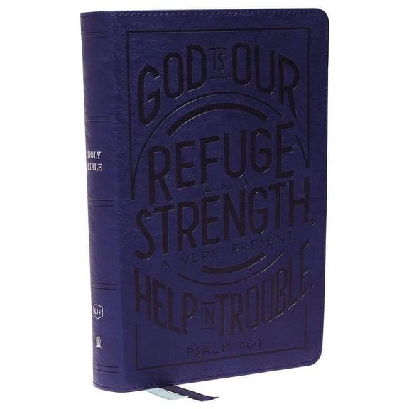 KJV Holy Bible: Personal Size with Cross References, Blue Leathersoft, Red Letter, Comfort Print (Thumb Indexed): King J, (Hardcover)